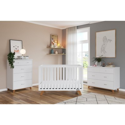 Babyletto Yuzu 3-Drawer Changer Dresser - White/Natural : Target intended for Yuzu 9-Drawer Assembled Dresser, White Natural