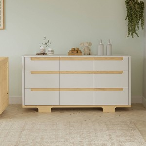 Babyletto Yuzu 9-Drawer Assembled Dresser - White/Natural : Target within Yuzu 9-Drawer Assembled Dresser, Natural Walnut