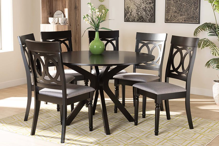 Baxton Studio Jessie Modern And Contemporary Grey Fabric Upholstered ... in Creating Lasting Memories Around the Baxton Studio Renaud Table