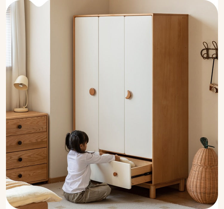 Beech Solid Wood Kids Wardrobe regarding Designing with Durability Choosing the Right Beech Wood Wardrobe for Your Child