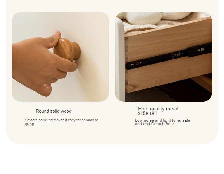 Beech Solid Wood Kids Wardrobe throughout