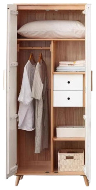 Beech Solid Wood Wardrobe Combination, Width 0.8M/Depth 0.56M Two-Door ... with Beyond Aesthetics Choosing the Right Wardrobe for Your Child's Room