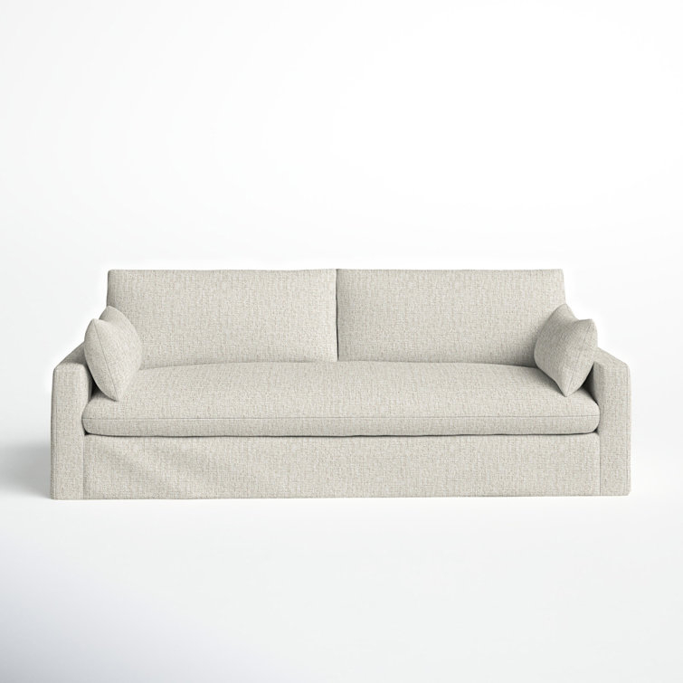 Birch Laneâ„¢ Luna 90'' Slipcovered Sofa & Reviews | Wayfair regarding Luna Slipcover Sofa, Cream