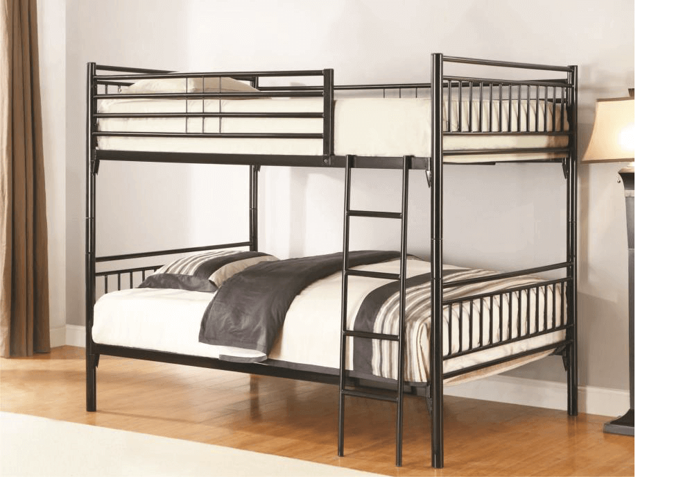 Black Full Over Full Metal Bunk Bed | Kids' Bunk Beds intended for The Durability and Style of the Caston Metal Full over Full Bunk Bed Explained