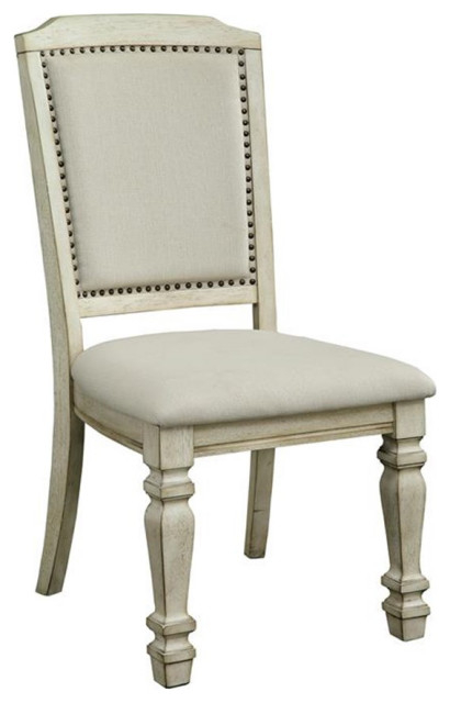 Bowery Hill Modern Wood 9-Piece Dining Set In Antique White Finish ... regarding Bowery Hill Modern Wood Three Piece Drop Leaf Dining Set In White