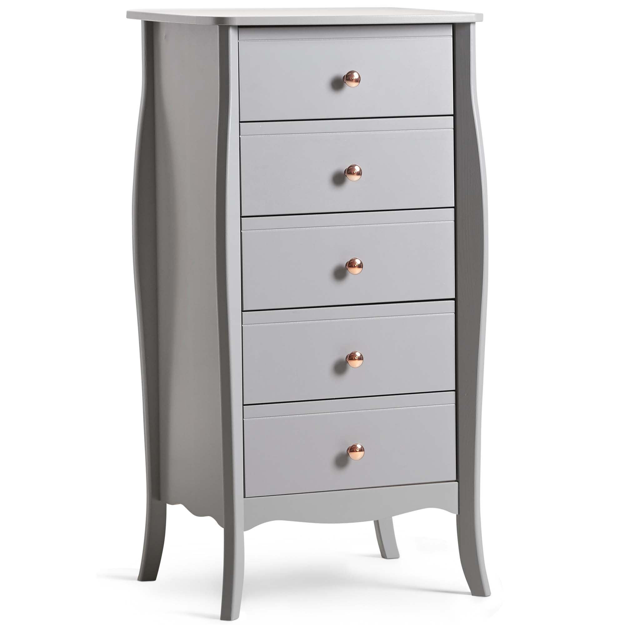 Buy Beautify Grey 5 Drawer Narrow Chest Of Drawers - Storage Unit ... throughout Transform Your Space Discover the Allure of TATEUS Vintage Grey Drawers
