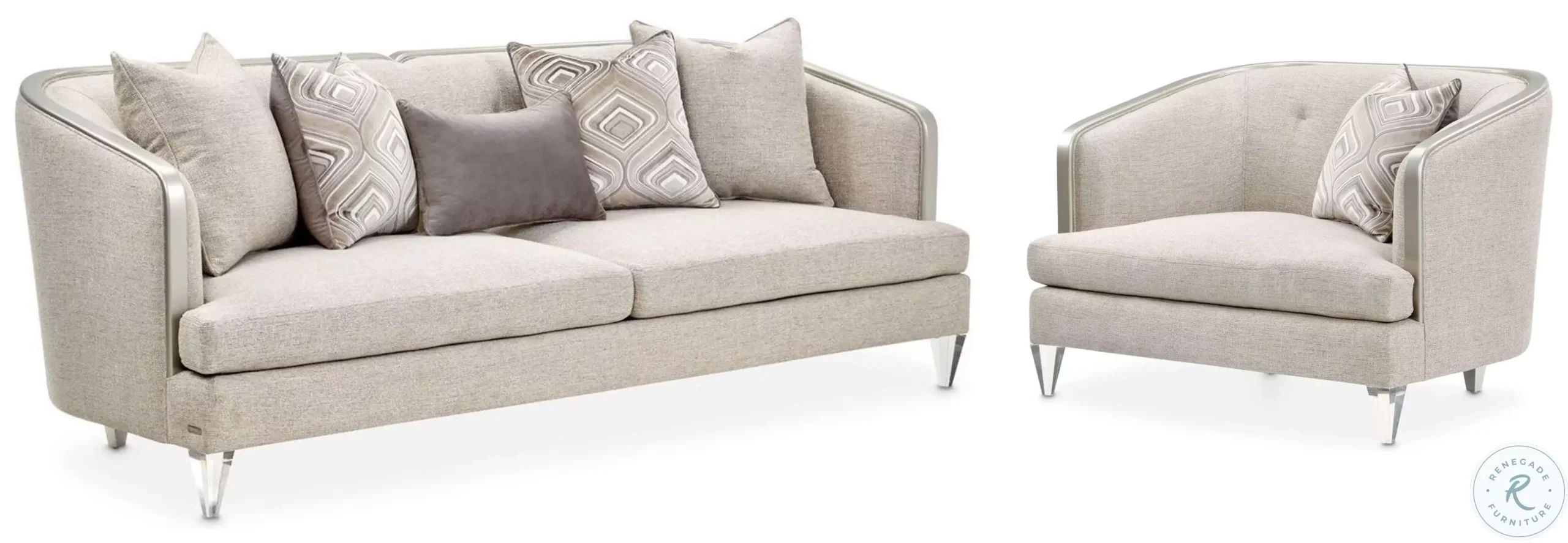 Camden Court Flax Sofa From Michael Amini | Coleman Furniture for Maintaining the Elegance of Camden Court Sofa Flax Platinum Over Time