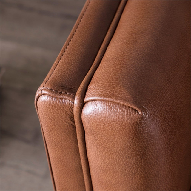 Catania Mid-Century Leather Sofa In Cobblestone Brown Finish ... within Styling Your Space with the Versatile Rex Mid-Century Leather Sofa in Cobblestone Brown