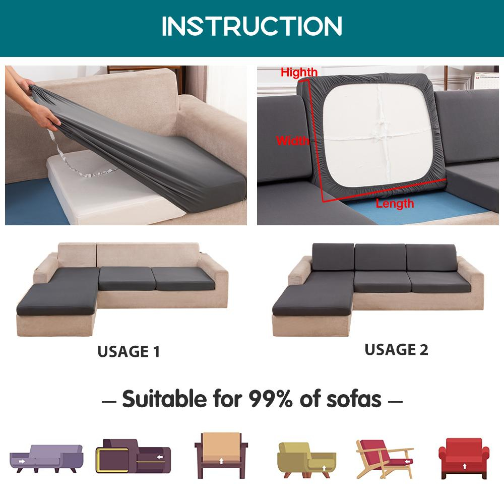 Cheap Waterproof Sofa Seat Cushion Cover Elastic Protector Covers Pets ... inside Washable Removable Sofa Covers For Kids