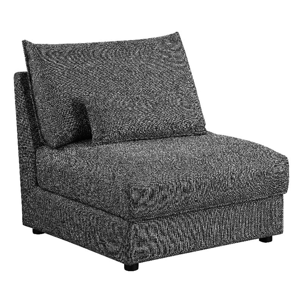 Coaster Sasha Fabric Upholstered Armless Chair In Barely Black ... inside Achieving Modern Comfort A Deep Dive into the Sasha Armless Chair