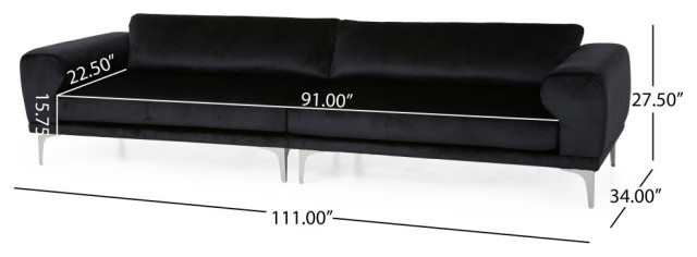 Crosby Modern Glam 4-Seater Velvet Sofa - Contemporary - Sofas - By ... intended for The Crosby Velvet Sofa Finding the Perfect Statement Piece