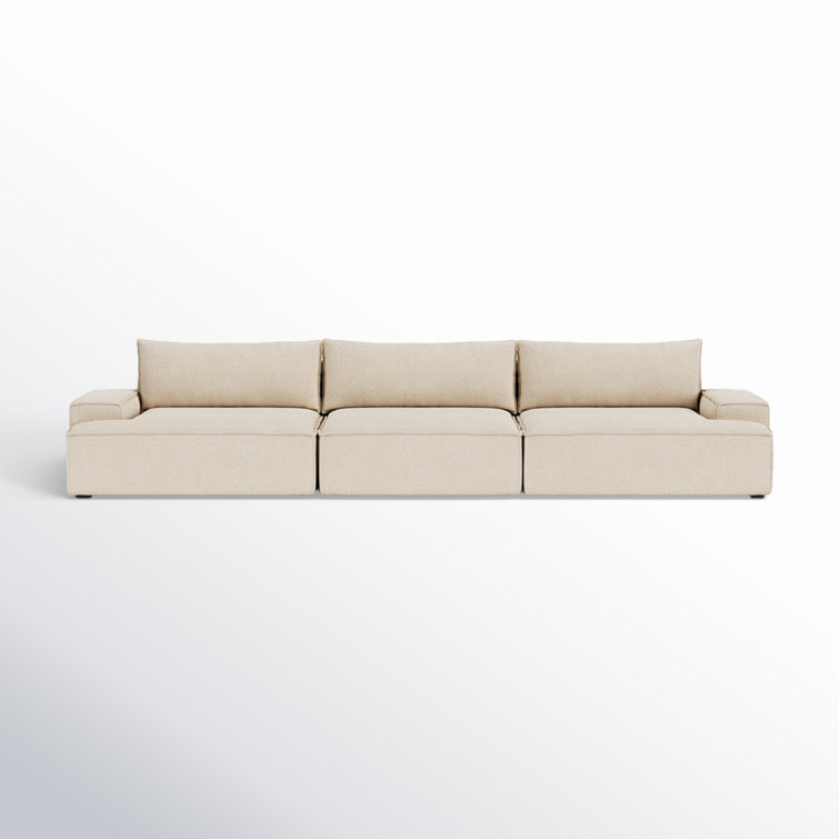 Daphne 138'' Upholstered Sofa & Reviews | Allmodern inside Daphne Upholstered Chair/Loveseat/Sofa, Black, Chenille Fabric, Sofa