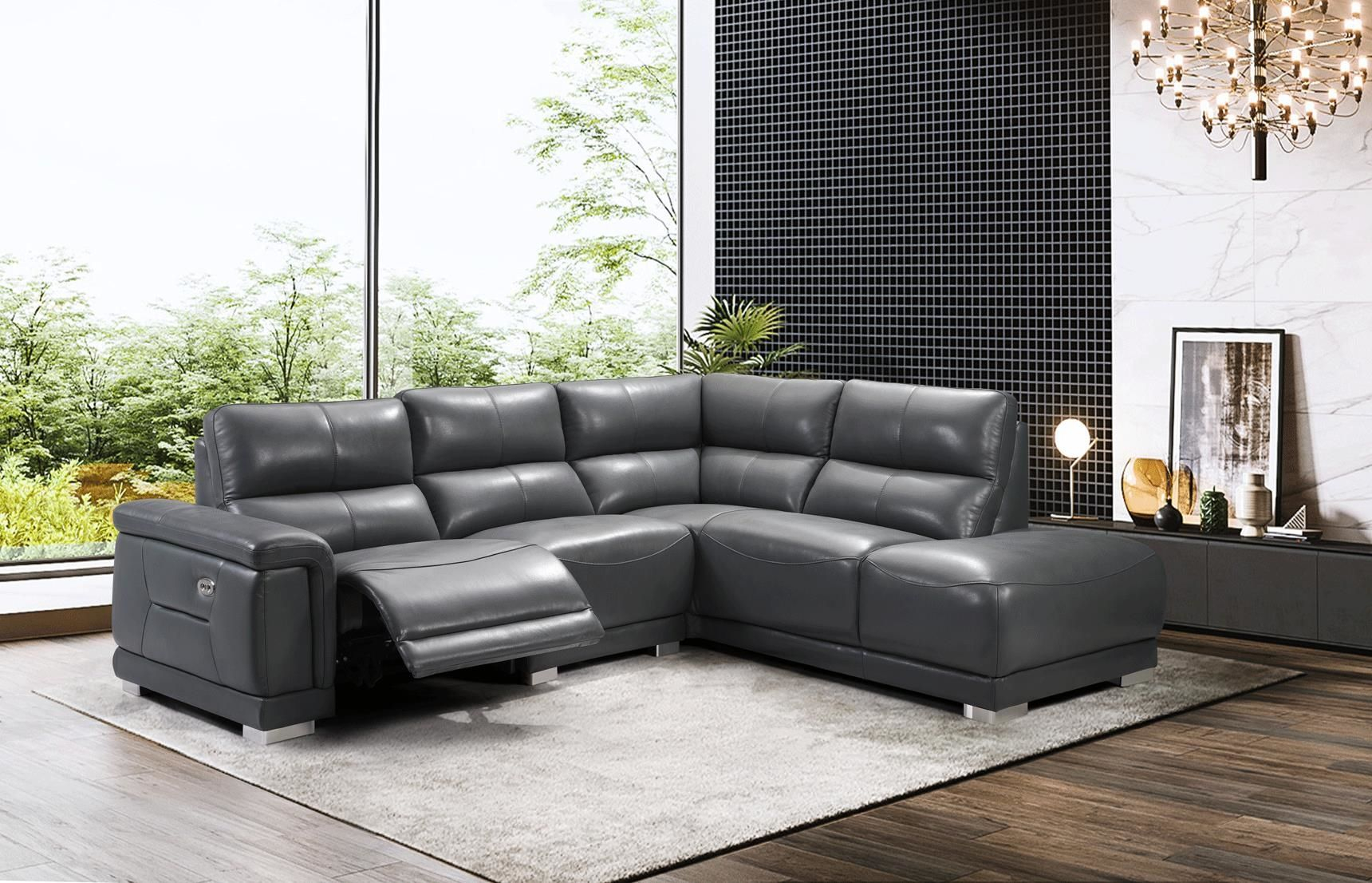 Dark Gray Leather Sectional Sofa At Hazel Anderson Blog throughout Creating the Perfect Seating Arrangement with a Sectional Sofa Set