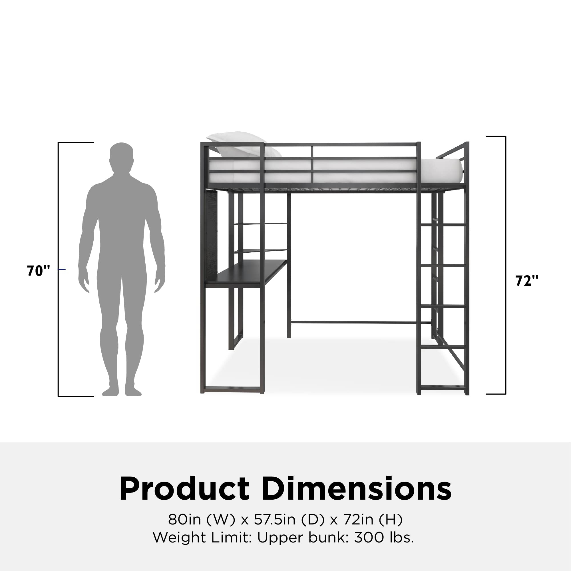 Dhp Abode Full Size Metal Loft Bed, Black On Galleon Philippines throughout Is the DHP Abode Full Loft Bed the Right Choice for You