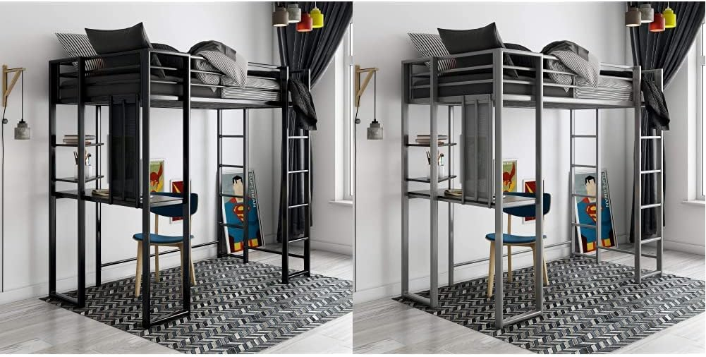 Dhp Abode Full Size Metal Loft Bed With Desk And Australia | Ubuy inside Is the DHP Abode Full Loft Bed the Right Choice for You