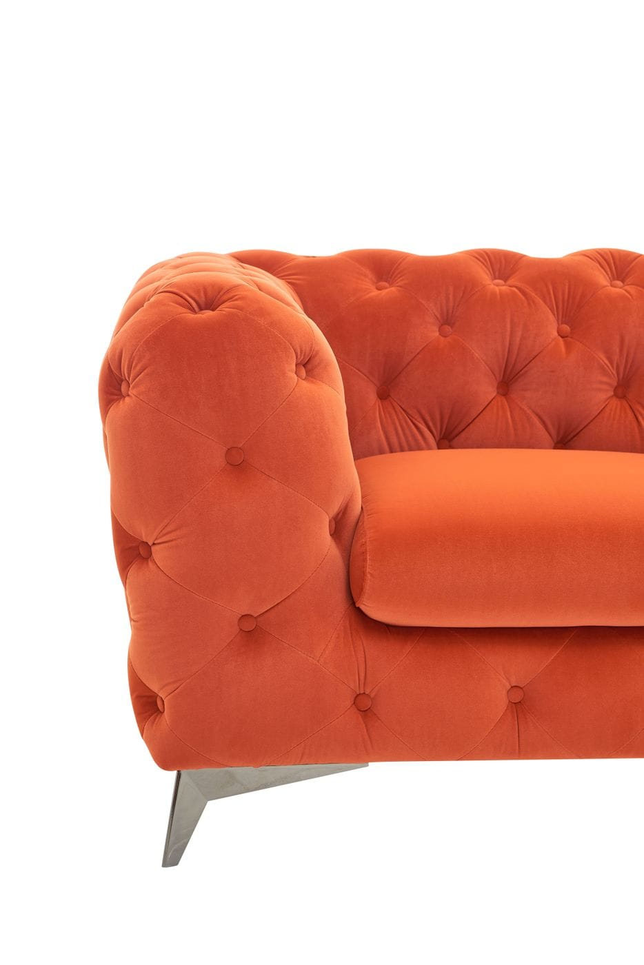 Divani Casa Delilah - Modern Orange Fabric Sofa Set | Atlas Furniture ... with regard to Divani Casa Andrew Modern Orange Fabric Sofa