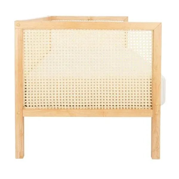 Dune Rattan 3 Seater Sofa - White/Natural | Chairish with Safavieh Dune Rattan 3 Seater Sofa, White/Natural