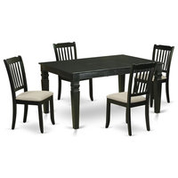 East West Furniture Weston 5-Piece Wood Dining Set With Cushion Seat In ... within The Versatility of the Weston 5-piece Wood Dining Room Set