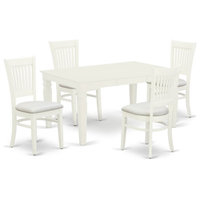 East West Furniture Weston 5-Piece Wood Table And Dining Chair Set In ... within East West Furniture Weston 5-Piece Wood Dining Room Table Set In Black