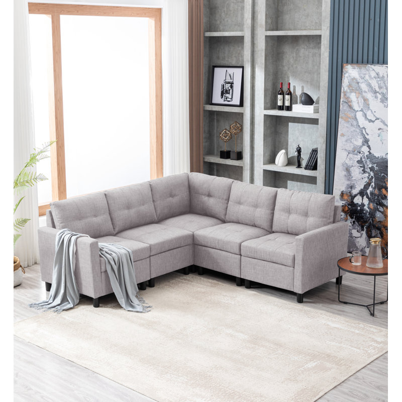 Ebern Designs Kentrell Upholstered Corner Sectional Sofa For Small ... inside Corner Sectional Sofa For Small Space