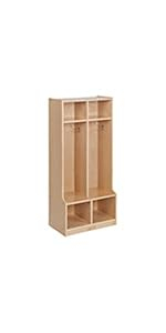 Ecr4Kids Birch School Coat Locker For Toddlers And Kids, 5-Section ... pertaining to Inside a Toddler's World Understanding the Appeal of 5 Section Coat Lockers