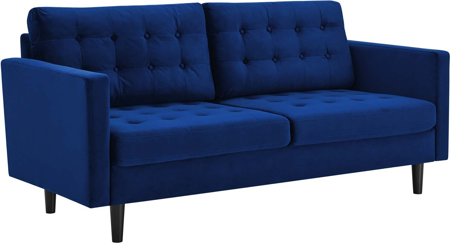 Exalt Tufted Performance Velvet Sofa In Navy By Modway | 1Stopbedrooms with regard to How Navy Performance Velvet Sofas Elevate Home Decor Trends