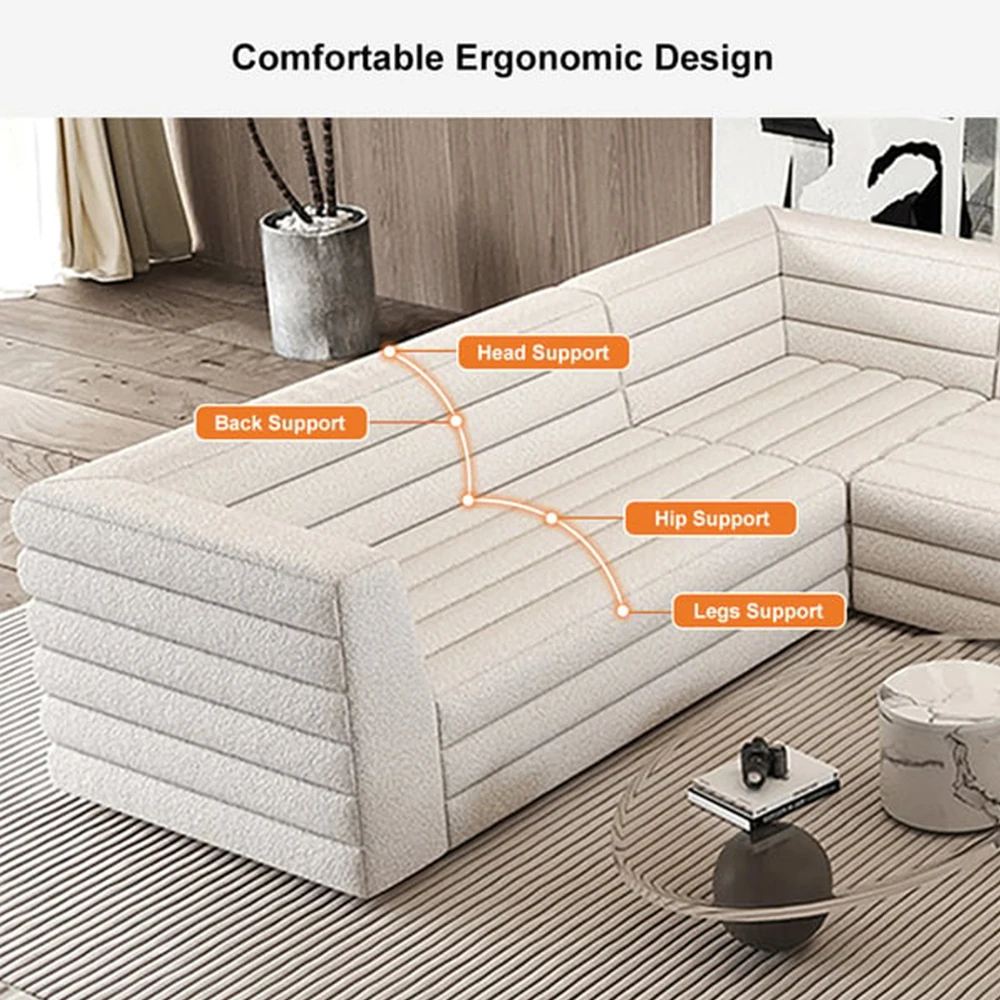 Fabric Sofa Modular Design Living Room Sofa Small Apartment Minimalist ... for Minimalist Fabric Sofa For Small Apartment