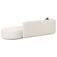 Fickle Cream Boucle 2-Piece Chaise Modular Left Arm Facing Sofa ... in Choosing the Right Modular Sofa A Deep Dive into Fickle Cream Boucle