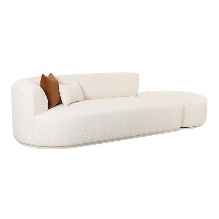 Fickle Cream Boucle 2-Piece Chaise Modular Left Arm Facing Sofa ... regarding Choosing the Right Modular Sofa A Deep Dive into Fickle Cream Boucle