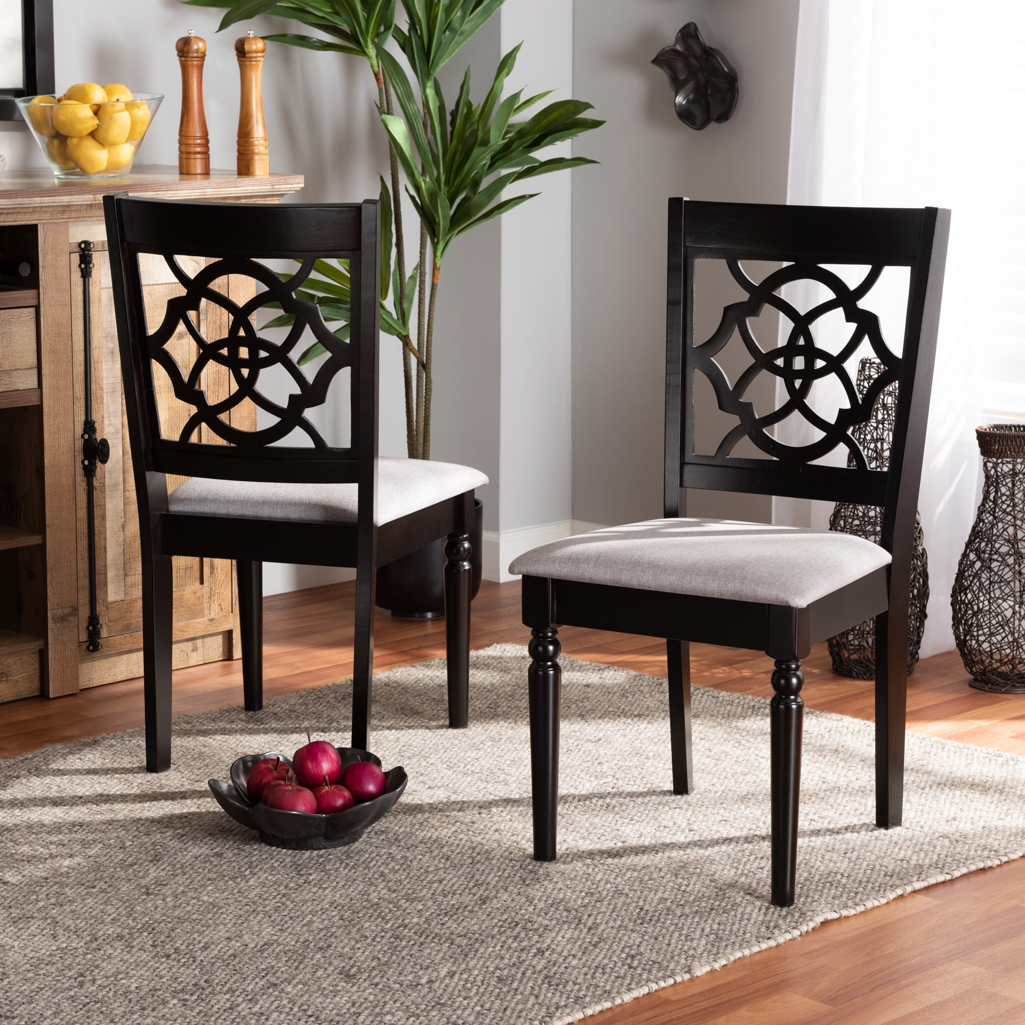 Free Shipping! Baxton Studio Renaud Grey Fabric Upholstered Dining ... inside Creating Lasting Memories Around the Baxton Studio Renaud Table