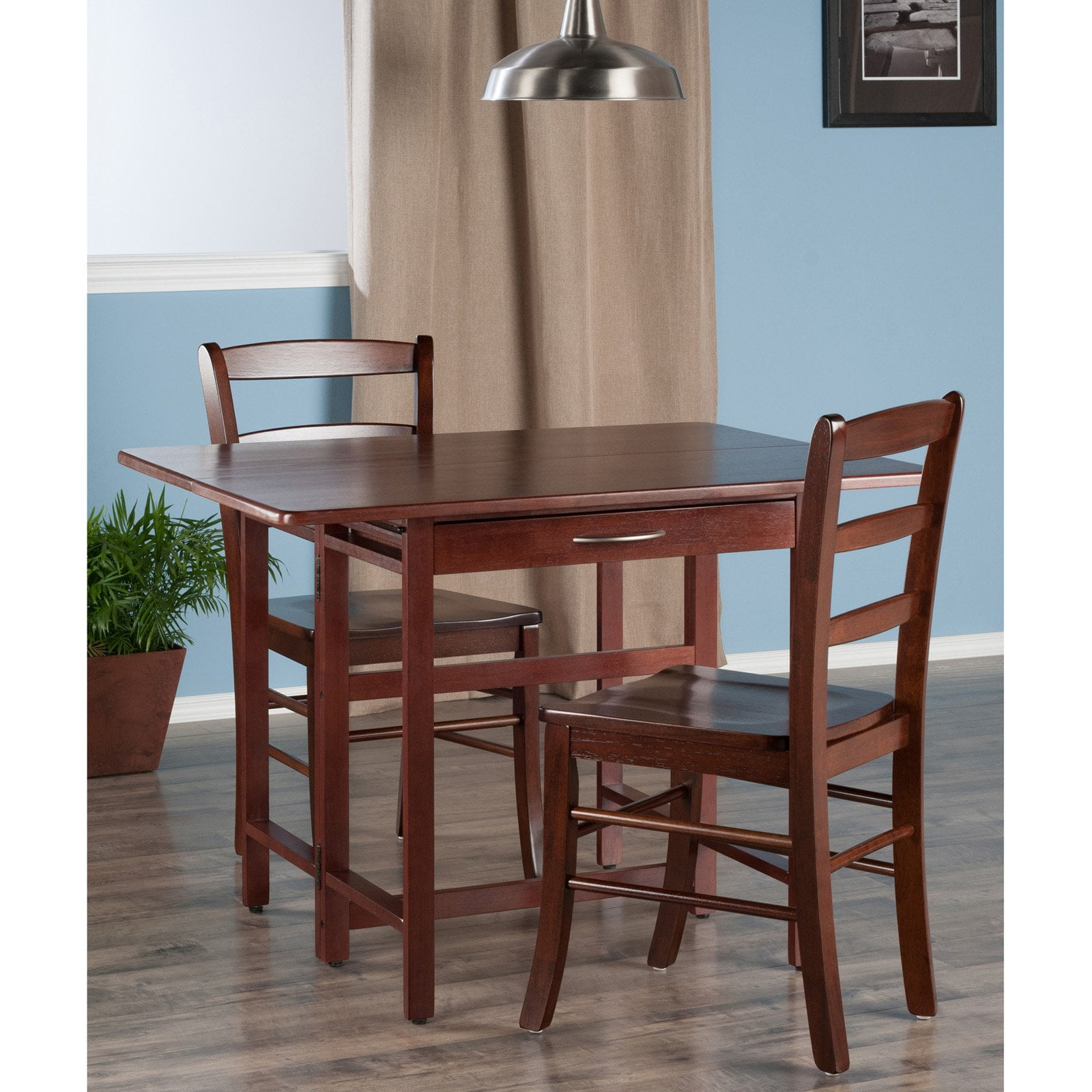 Free Shipping! Winsome Wood Taylor 3-Pc Drop Leaf Dining Table With 2 ... with regard to Winsome Wood Hamilton 5-Pc Drop Leaf Dining Table With 4 Ladder Back Chairs