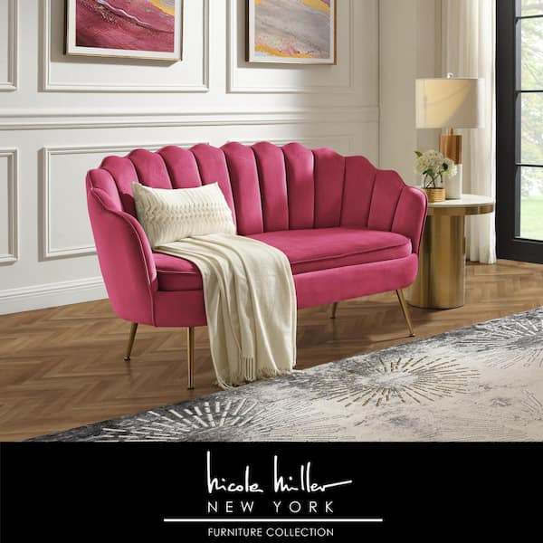 Fuchsia Tufted Sofa | Baci Living Room within Beyond the Seat What Makes a Sofa a True Home Investment