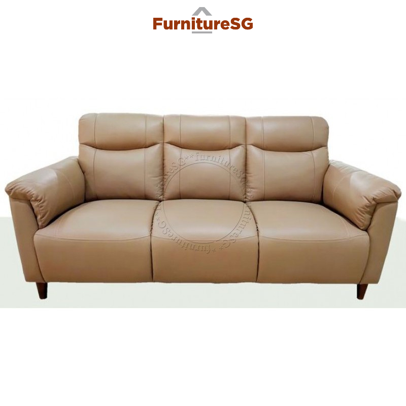 (Furnituresg) 1/2/3 Seater Premium Half Leather Sofa 4 Colours | Shopee ... throughout Premium Leather Sofa Supplier Singapore