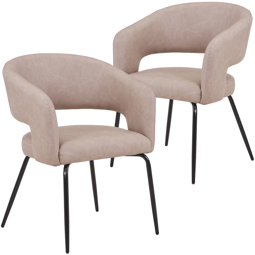Gavin Series Modern Chair Set Of 2 In Black Frame And Taupe By ... pertaining to Gavin Series Modern Chair Black Frame In Light Brown Set Of 2