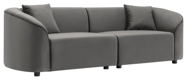 Gdf Studio Modern Curved Upholstered Fabric Sofa - Transitional - Sofas ... in Beyond Aesthetics Understanding the Craftsmanship of the CKH Modern Sofa