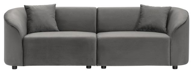 Gdf Studio Modern Curved Upholstered Fabric Sofa - Transitional - Sofas ... regarding Beyond Aesthetics Understanding the Craftsmanship of the CKH Modern Sofa