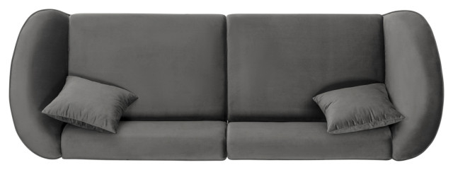 Gdf Studio Modern Curved Upholstered Fabric Sofa - Transitional - Sofas ... throughout Beyond Aesthetics Understanding the Craftsmanship of the CKH Modern Sofa