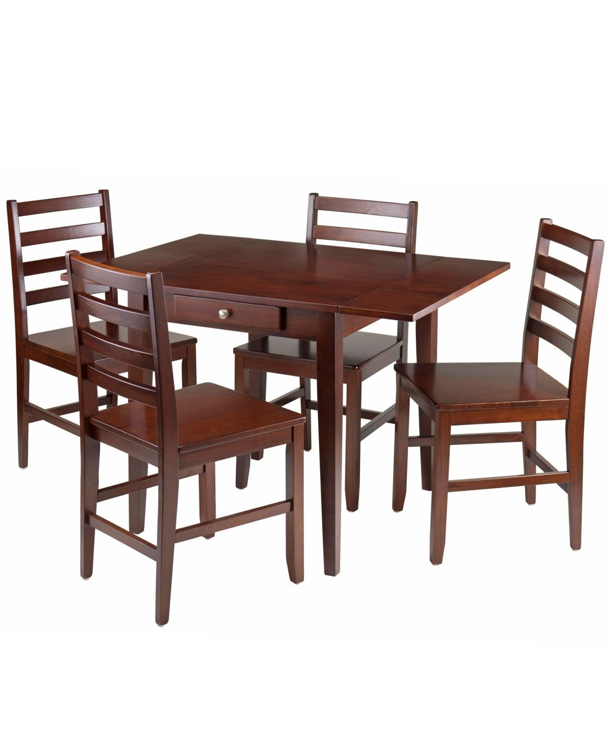 Hamilton 5-Piece Drop Leaf Dining Table With 4 Ladder Back Chairs Deals And Price History At ... with regard to Creating Cozy Meals A Guide to the Winsome Wood Hamilton Table and Chairs