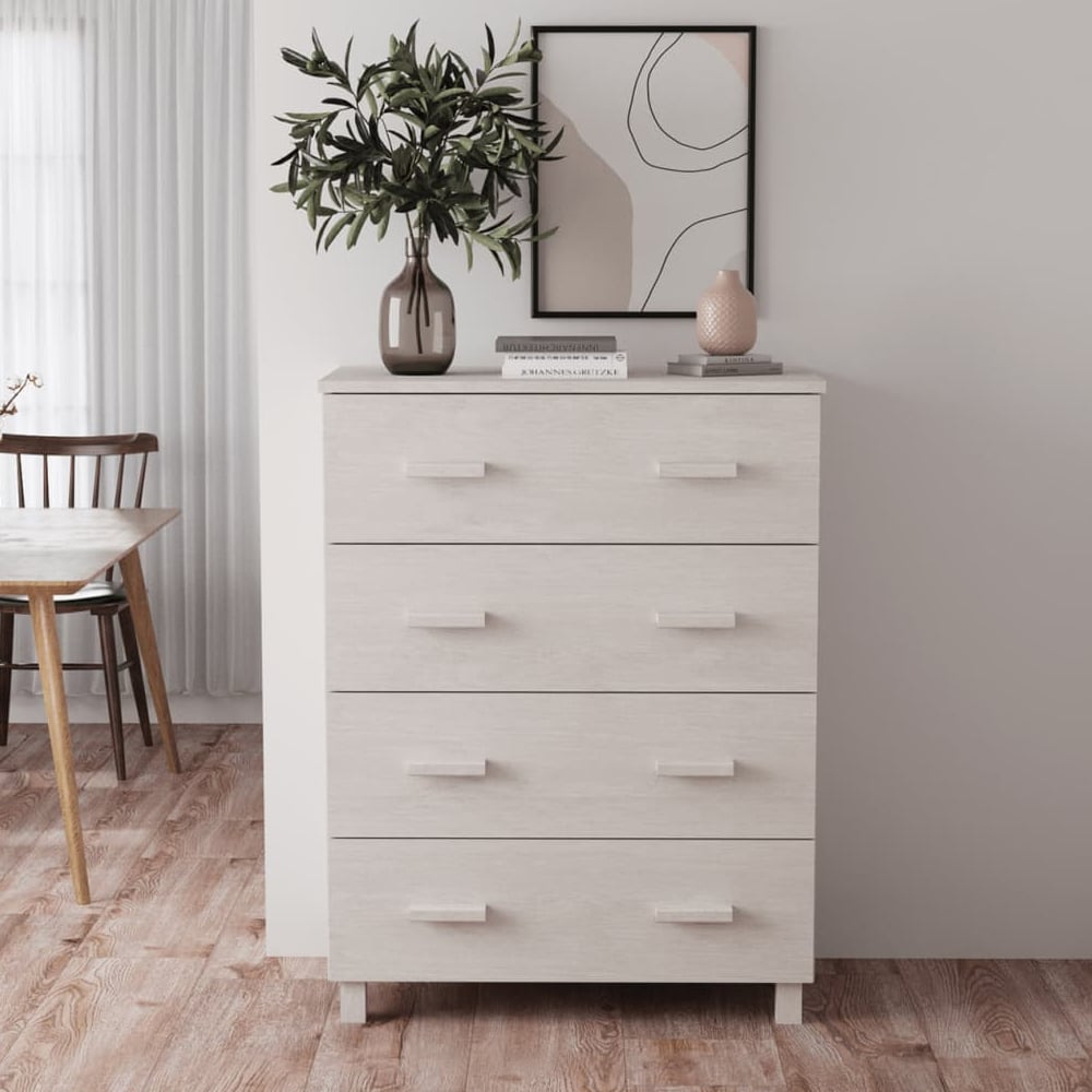 Harlow Tall Chest Of Drawers In White With 5 Drawers | Furniture In Fashion in Wooden Chest With 4 Drawers, Pearl White