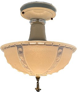 Historic Houseparts, Inc. ≫ Antique Ceiling Fixtures ≫ Antique ... in Unveiling the Elegance of Moraga Bone Porcelain Semi-Flush Mount Lighting