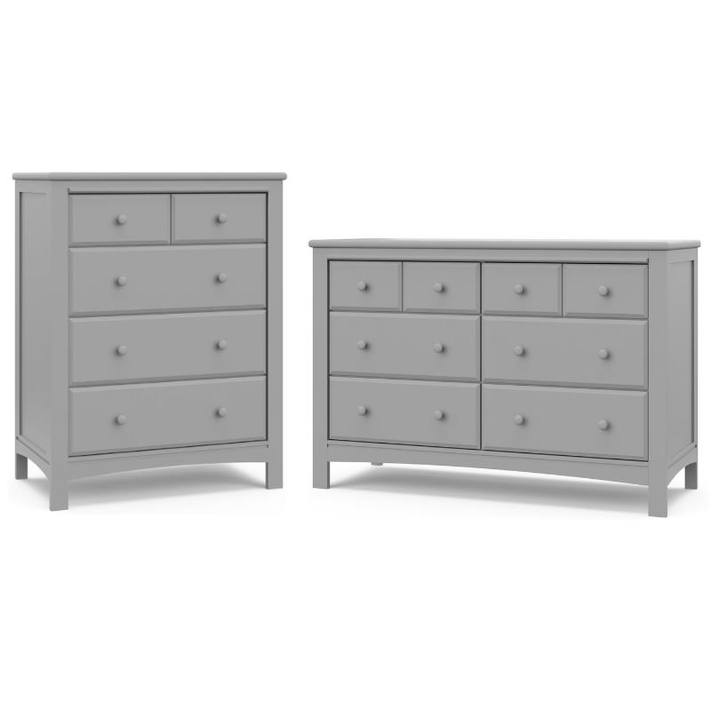 Home Square 2-Piece Set With 4-Drawer Chest & 6-Drawer Dresser ... inside Home Square 2-Piece Set With 4-Drawer Chest & 6-Drawer Dresser In Pebble Gray