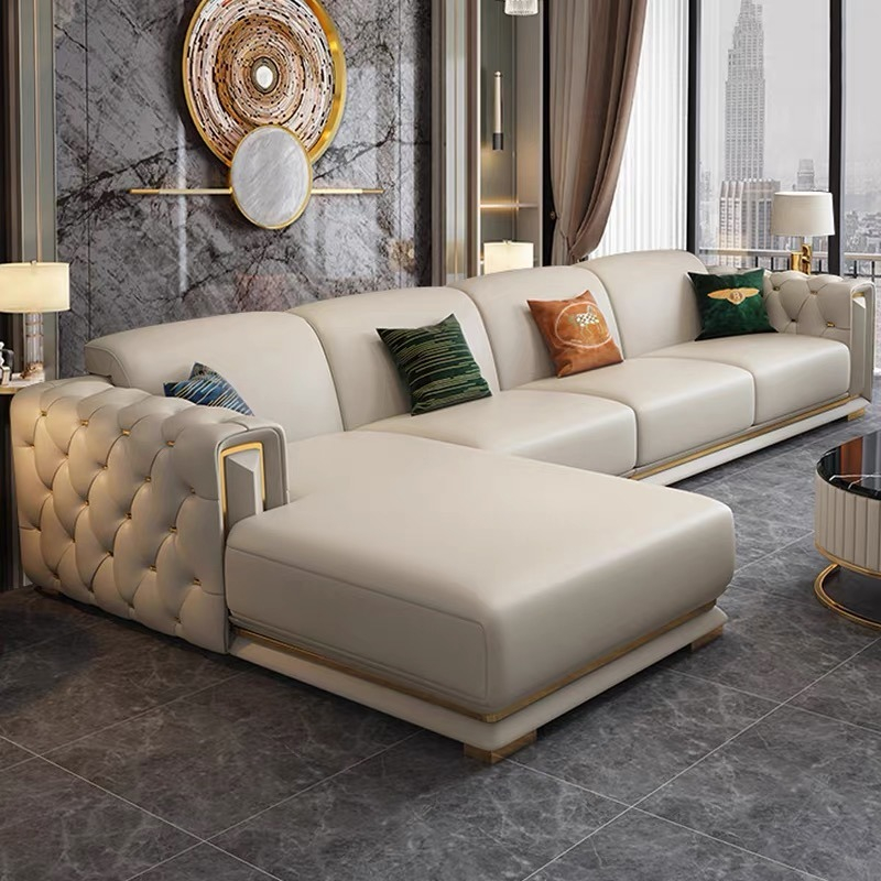 Hot Sale High Quality Luxury L Shape Sofa Living Room Furniture Big ... with regard to Affordable Luxury Sofa Sets For Large Homes