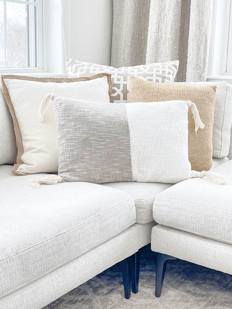 How To Decorate With Throw Pillows On Sectional Chart ... for The Psychology Behind Choosing the Right Sofa Pillow Colors