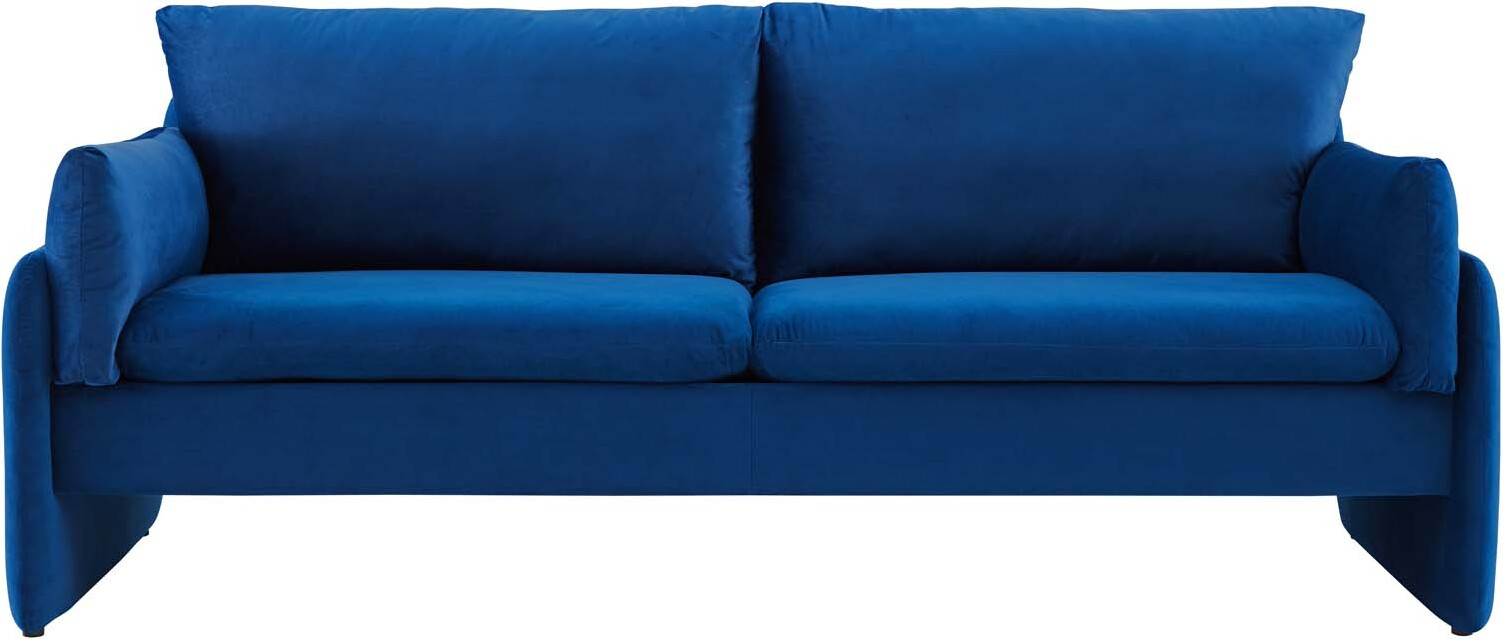 Indicate Performance Velvet Sofa Eei-5150-Nav - 1Stopbedrooms. throughout How Navy Performance Velvet Sofas Elevate Home Decor Trends