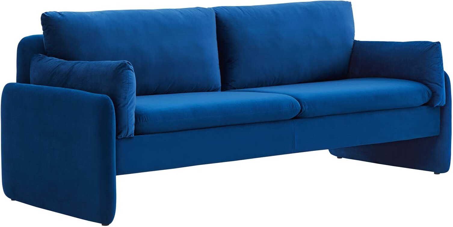 Indicate Performance Velvet Sofa In Navy By Modway | 1Stopbedrooms in Indicate Performance Velvet Sofa, Navy
