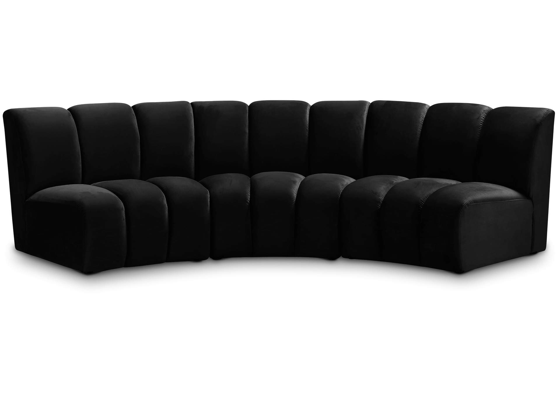 Infinity Black Velvet 3 Piece Modular Sectional with Exploring the Versatility of Brown 3-Piece Arc-Shaped Sectional Sofas