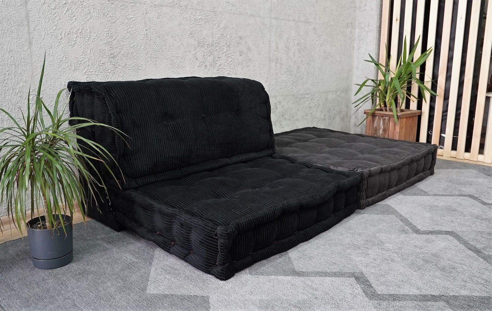 Japanese Floor Sofa, Minimalist Couch With Back, French Cushion Custom ... within How Japanese Floor Sofas Can Transform Your Living Space Comfort