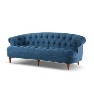 Jennifer Taylor La Rosa Navy Blue Velvet Victorian Chesterfield Tufted ... intended for A Deep Dive into the Enduring Appeal of the Chesterfield Sofa