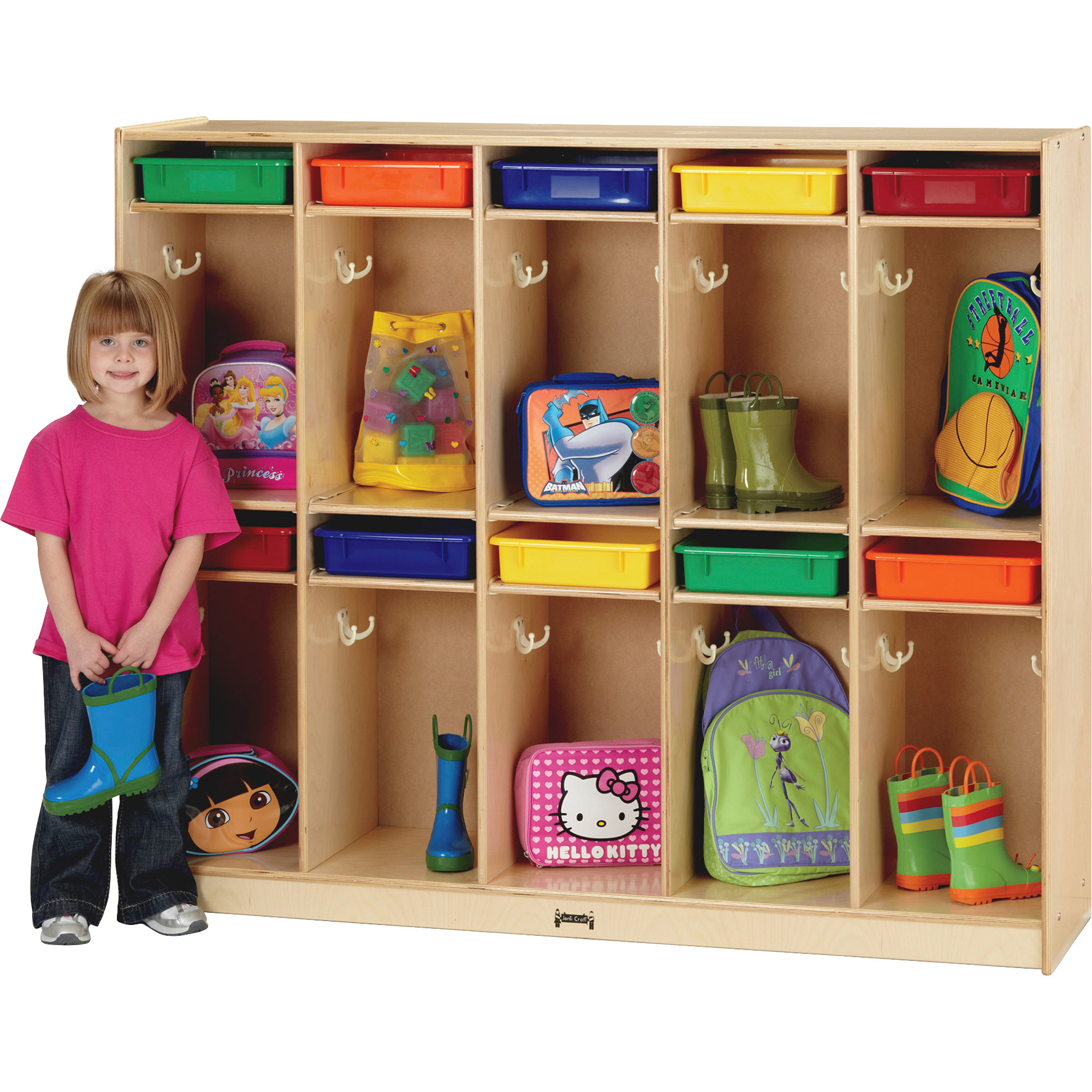 Jonti-Craft 10-Locker Organizer Take Home Center - Cubbies & Storage ... inside Jonti-Craft Large Locker Organizer – With 10 Colored Tubs