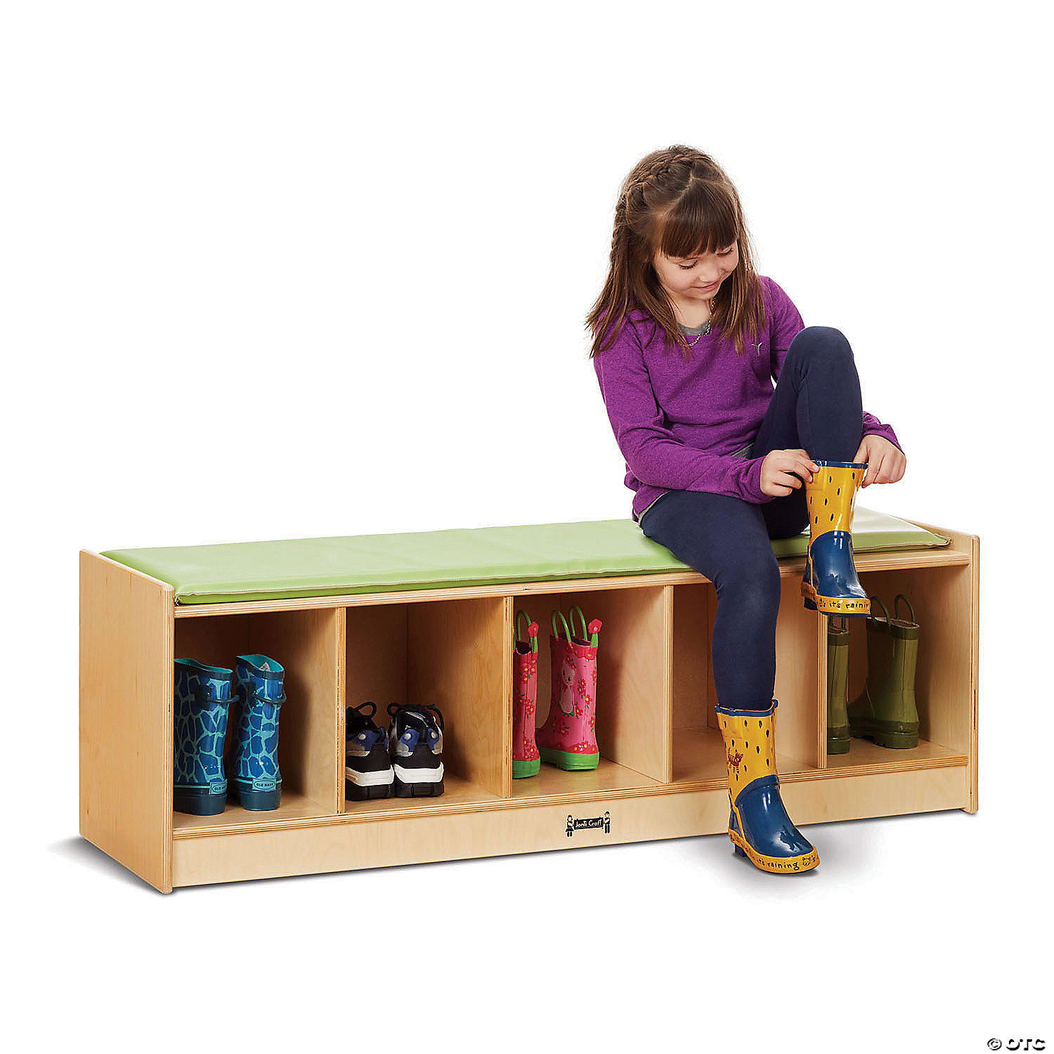 Jonti-Craft 5 Section Bench Locker - Key Lime | Oriental Trading inside Expert Insights on Integrating Jonti-Craft Classroom Benches into Daily Routines